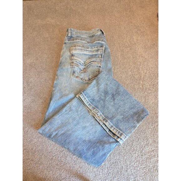 BKE Buckle Tyler Jeans Mens 34R (34x31) Straight Leg Light Wash Fade Distressed - Picture 2 of 16